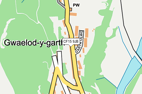 CF15 9JB map - OS OpenMap – Local (Ordnance Survey)