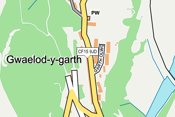 CF15 9JD map - OS OpenMap – Local (Ordnance Survey)