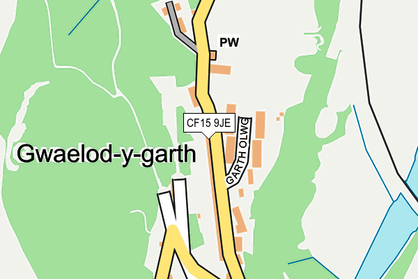 CF15 9JE map - OS OpenMap – Local (Ordnance Survey)