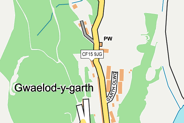 CF15 9JG map - OS OpenMap – Local (Ordnance Survey)