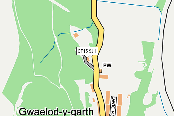 CF15 9JH map - OS OpenMap – Local (Ordnance Survey)