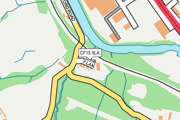 CF15 9LA map - OS OpenMap – Local (Ordnance Survey)