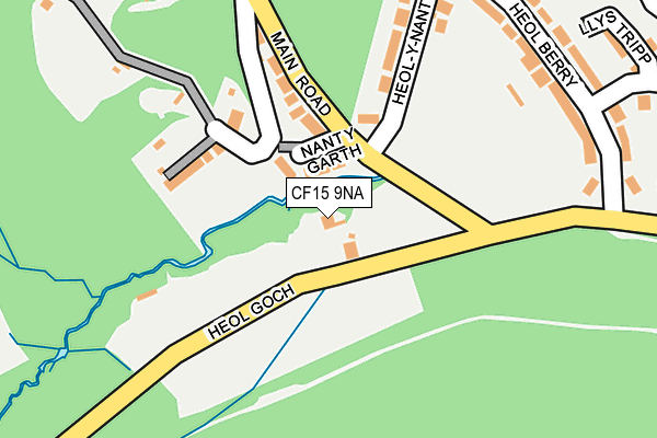 CF15 9NA map - OS OpenMap – Local (Ordnance Survey)