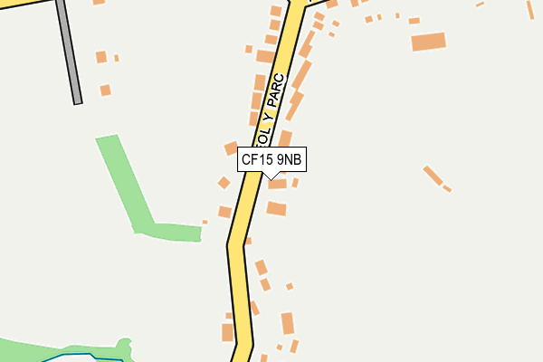 CF15 9NB map - OS OpenMap – Local (Ordnance Survey)