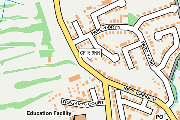 CF15 9NN map - OS OpenMap – Local (Ordnance Survey)