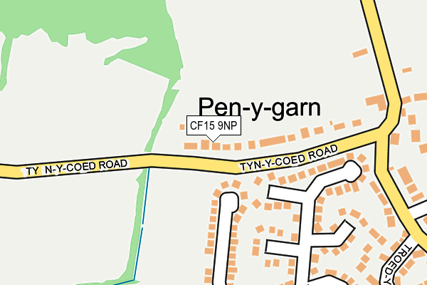 CF15 9NP map - OS OpenMap – Local (Ordnance Survey)