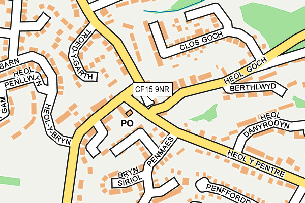 CF15 9NR map - OS OpenMap – Local (Ordnance Survey)