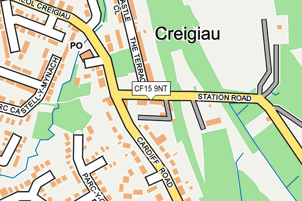 Map of CREIGIAU TRAVEL LIMITED at local scale