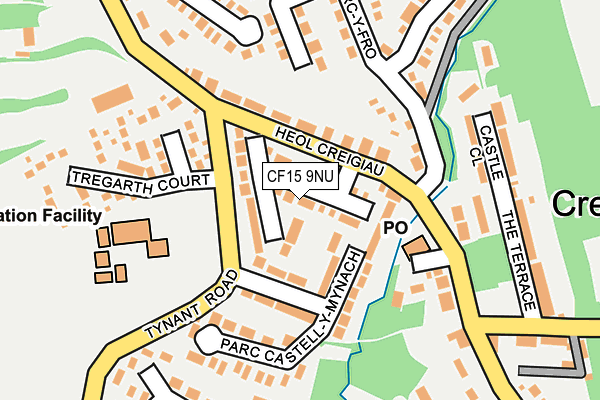 CF15 9NU map - OS OpenMap – Local (Ordnance Survey)