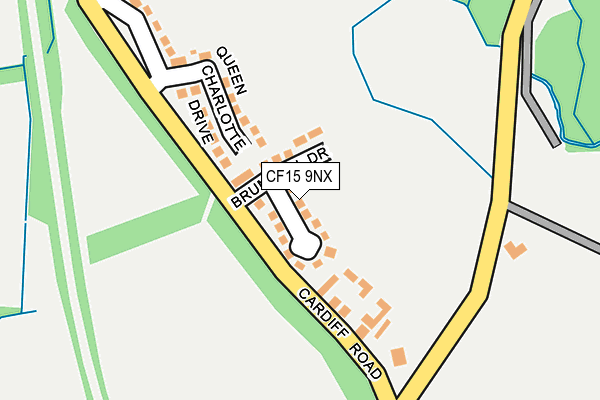 CF15 9NX map - OS OpenMap – Local (Ordnance Survey)