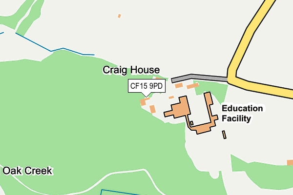 CF15 9PD map - OS OpenMap – Local (Ordnance Survey)