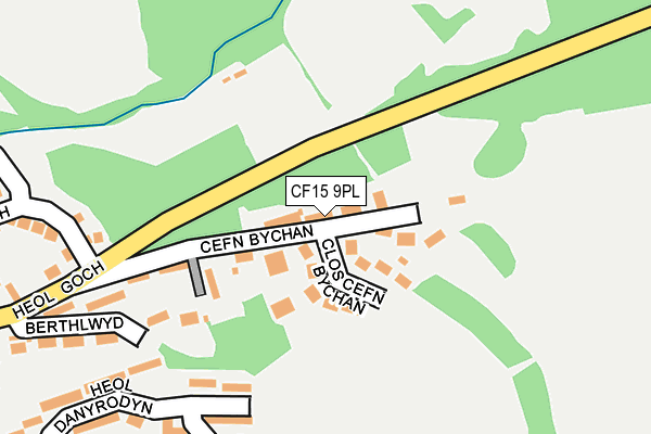 CF15 9PL map - OS OpenMap – Local (Ordnance Survey)