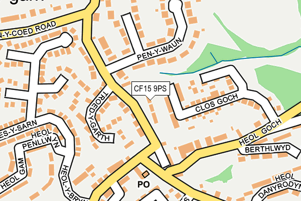 CF15 9PS map - OS OpenMap – Local (Ordnance Survey)