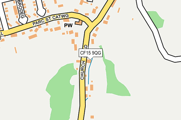 CF15 9QG map - OS OpenMap – Local (Ordnance Survey)