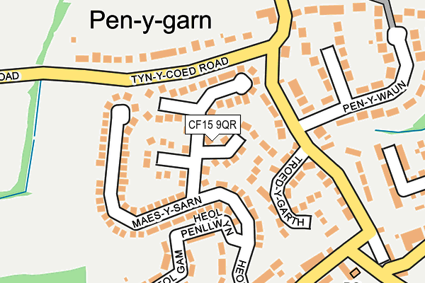 CF15 9QR map - OS OpenMap – Local (Ordnance Survey)