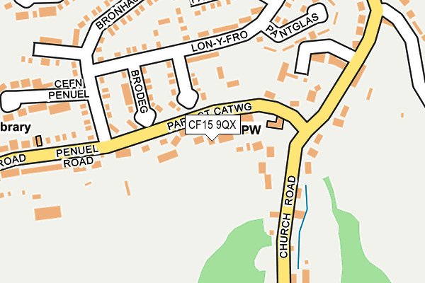 CF15 9QX map - OS OpenMap – Local (Ordnance Survey)