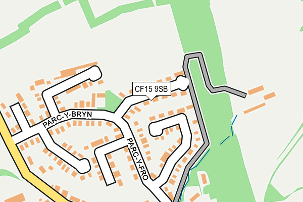 CF15 9SB map - OS OpenMap – Local (Ordnance Survey)