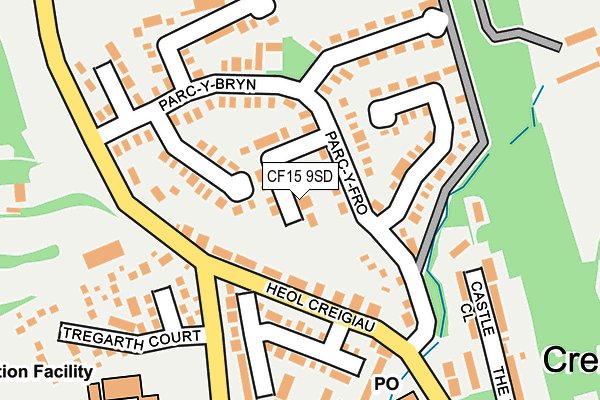 CF15 9SD map - OS OpenMap – Local (Ordnance Survey)