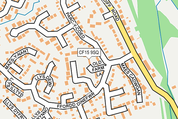 CF15 9SQ map - OS OpenMap – Local (Ordnance Survey)