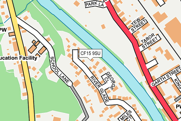 CF15 9SU map - OS OpenMap – Local (Ordnance Survey)