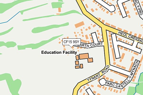 CF15 9SY map - OS OpenMap – Local (Ordnance Survey)