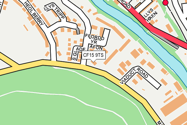 CF15 9TS map - OS OpenMap – Local (Ordnance Survey)