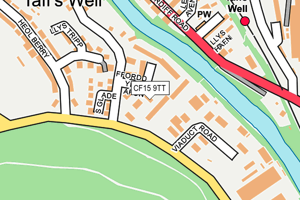 CF15 9TT map - OS OpenMap – Local (Ordnance Survey)