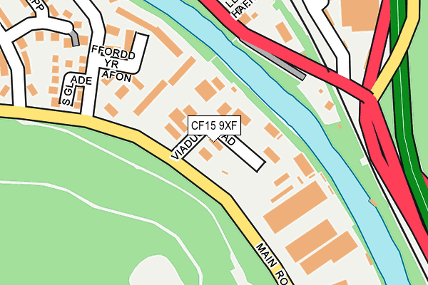 CF15 9XF map - OS OpenMap – Local (Ordnance Survey)