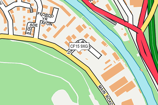 CF15 9XG map - OS OpenMap – Local (Ordnance Survey)