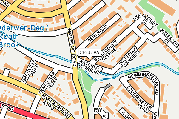 CF23 5AA map - OS OpenMap – Local (Ordnance Survey)