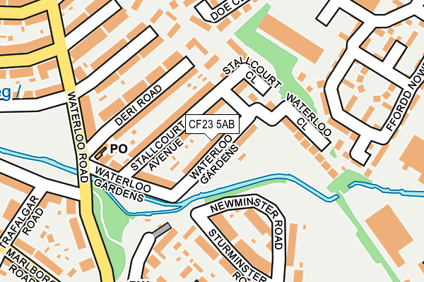 CF23 5AB map - OS OpenMap – Local (Ordnance Survey)