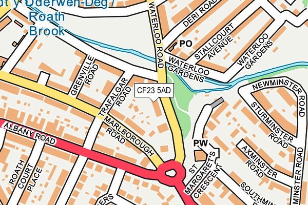 CF23 5AD map - OS OpenMap – Local (Ordnance Survey)