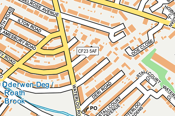 CF23 5AF map - OS OpenMap – Local (Ordnance Survey)