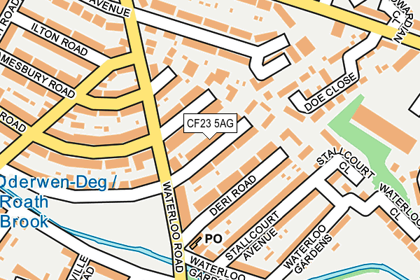 CF23 5AG map - OS OpenMap – Local (Ordnance Survey)