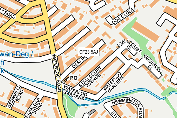 CF23 5AJ map - OS OpenMap – Local (Ordnance Survey)