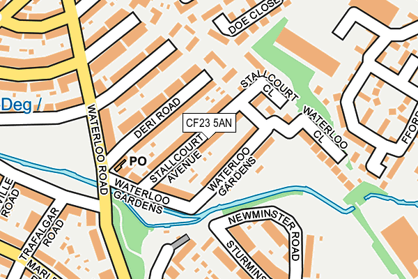 CF23 5AN map - OS OpenMap – Local (Ordnance Survey)