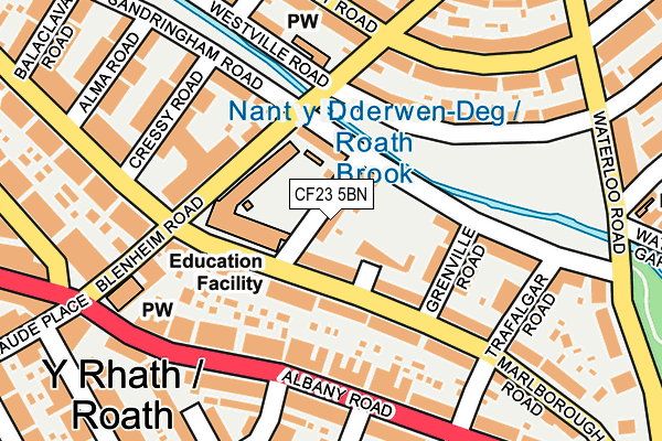 CF23 5BN map - OS OpenMap – Local (Ordnance Survey)