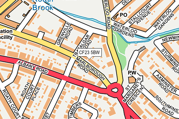 CF23 5BW map - OS OpenMap – Local (Ordnance Survey)