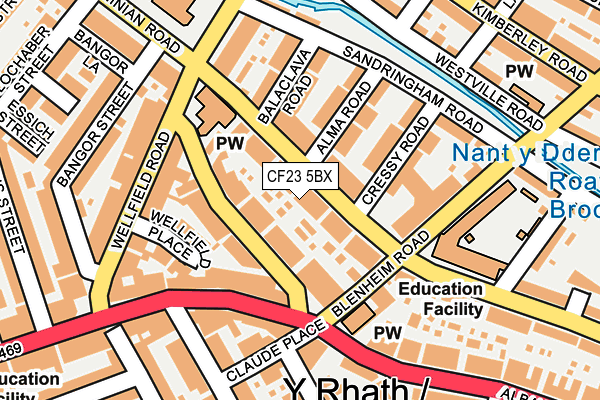 CF23 5BX map - OS OpenMap – Local (Ordnance Survey)