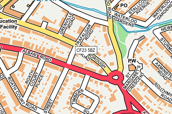 CF23 5BZ map - OS OpenMap – Local (Ordnance Survey)