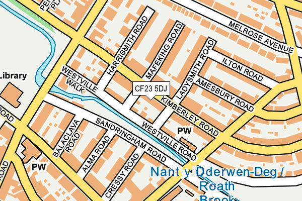 CF23 5DJ map - OS OpenMap – Local (Ordnance Survey)