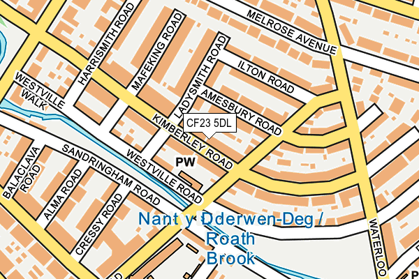 CF23 5DL map - OS OpenMap – Local (Ordnance Survey)