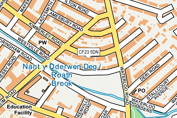 CF23 5DN map - OS OpenMap – Local (Ordnance Survey)