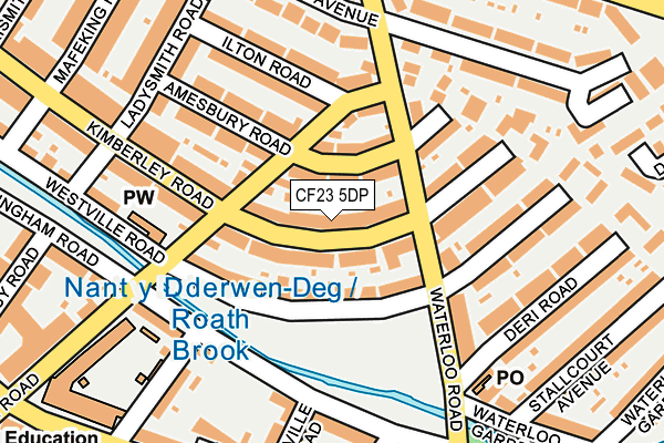 CF23 5DP map - OS OpenMap – Local (Ordnance Survey)
