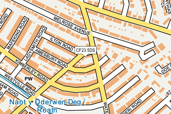 CF23 5DS map - OS OpenMap – Local (Ordnance Survey)