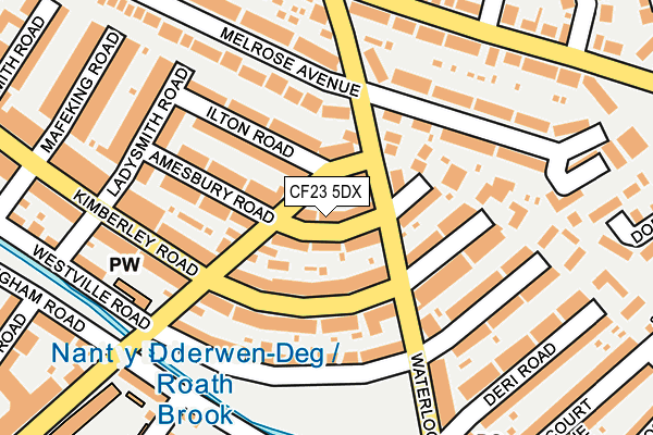 CF23 5DX map - OS OpenMap – Local (Ordnance Survey)