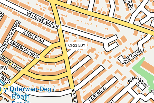 CF23 5DY map - OS OpenMap – Local (Ordnance Survey)