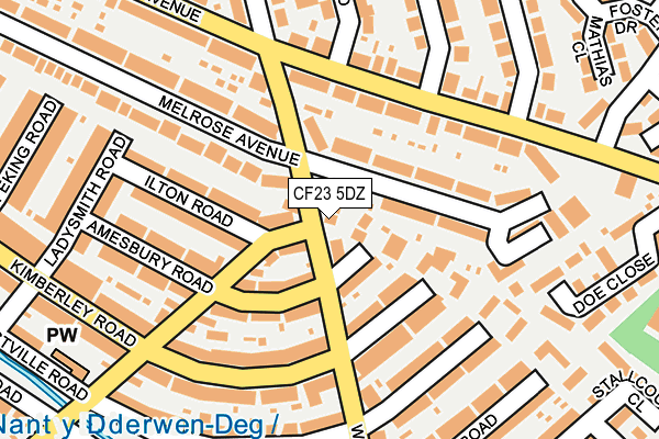 CF23 5DZ map - OS OpenMap – Local (Ordnance Survey)
