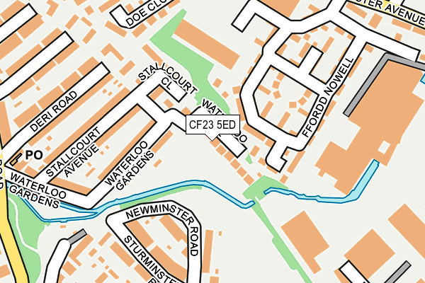 CF23 5ED map - OS OpenMap – Local (Ordnance Survey)