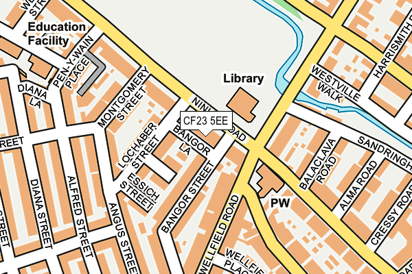 CF23 5EE map - OS OpenMap – Local (Ordnance Survey)